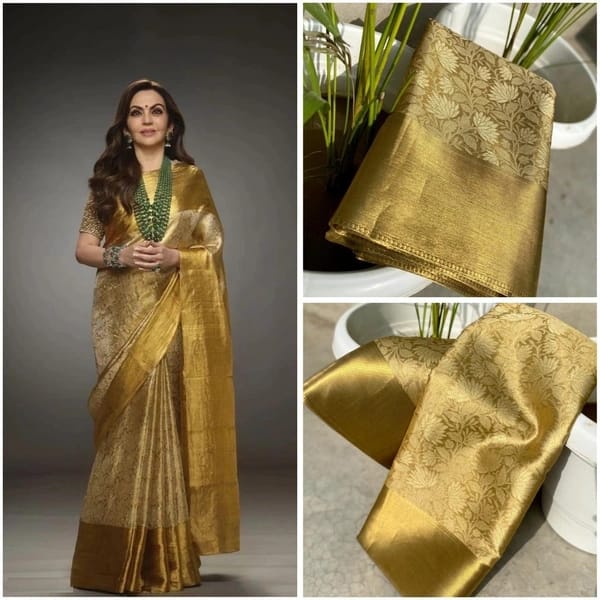 Nita Banarasi Tissue Flower Silk Saree